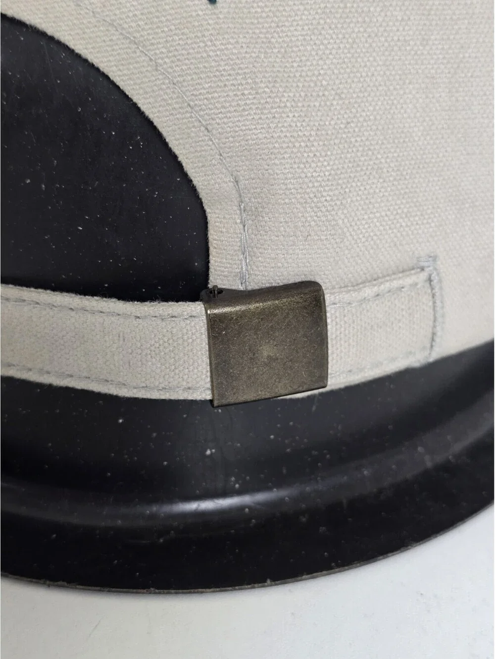 Vtg Philadelphia Eagles Strapback Hat Tan Black Drew Pearson Script NFL 90s New